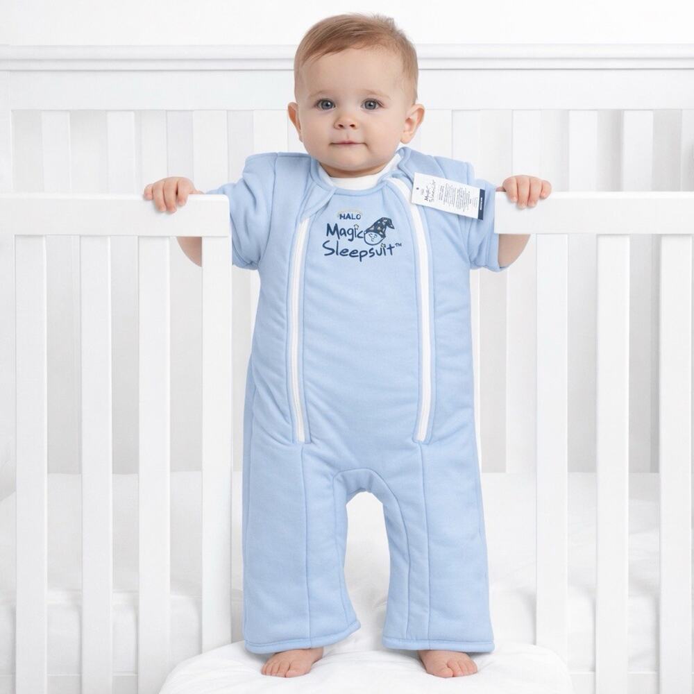 HALO Magic Sleepsuit Blue 3-6M 18-21 lbs Wearable Blanket Excellent - Picture 5 of 5